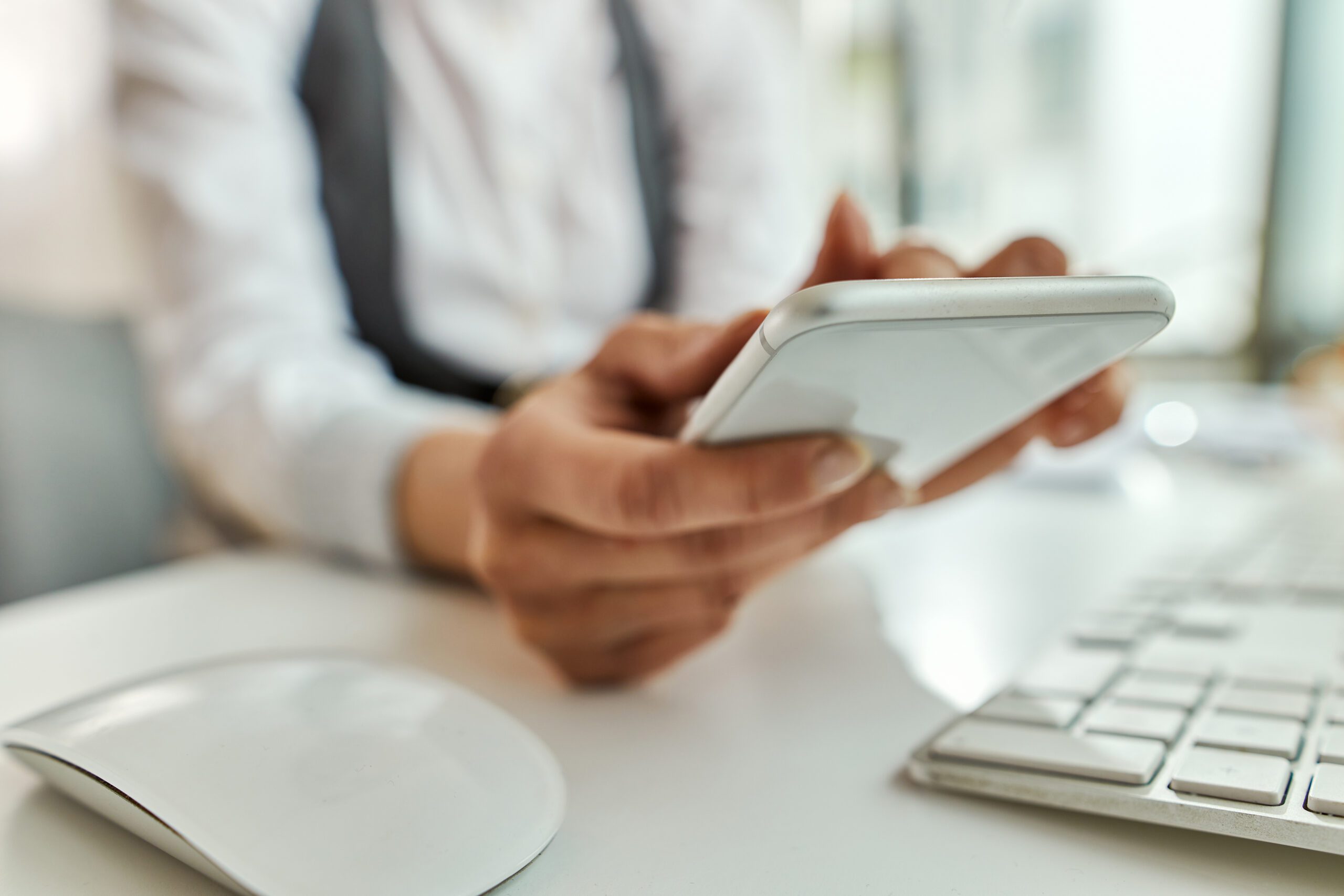 businesswoman using phone