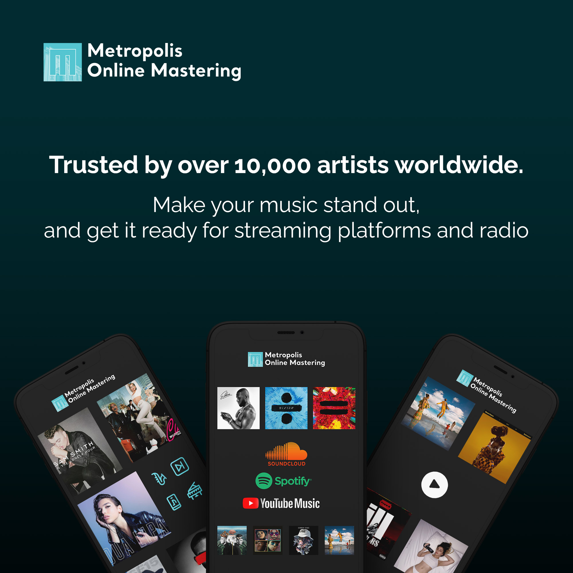 Metropolis Online Mastering – web banner design