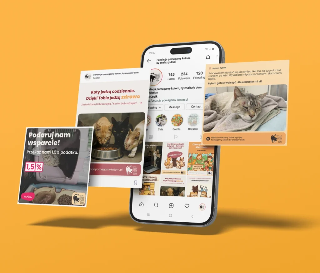 Strona internetowa i media społecznościowe dla fundacji zajmującej się dobrostanem zwierząt